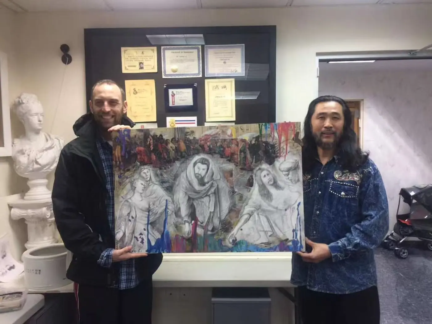Studio visit with a collector